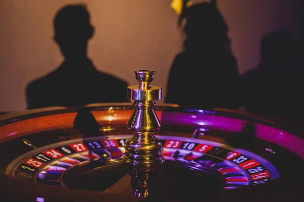 Ein Lebendiges Bild Aus Nächster Nähe Von Buntem Casino Tisch — Stockfoto