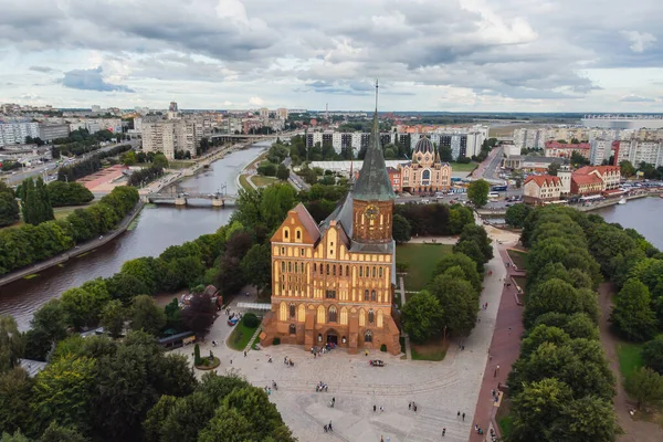 Luftaufnahme Von Kaliningrad Dem Ehemaligen Königsberg Oblast Kaliningrad Russland Mit — Stockfoto