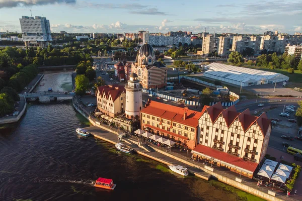 Luftaufnahme Von Kaliningrad Dem Ehemaligen Königsberg Oblast Kaliningrad Russland Mit — Stockfoto