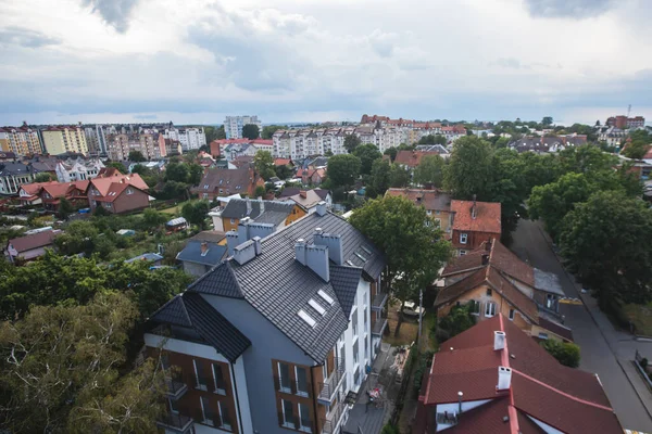 Zelenogradsk manzarası, eski Cranz, sahil beldesi, Zelenogradsky Bölgesi, Kaliningrad Oblastı, Rusya, Sambiya kıyı şeridi, Baltık Denizi 'ndeki Curonian Spit' i, sahil ve kıyı şeridi