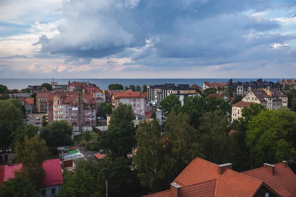 Вид Зеленодольск Бывший Прибрежный Курорт Зеленоградский Район Калининградская Область Россия — стоковое фото