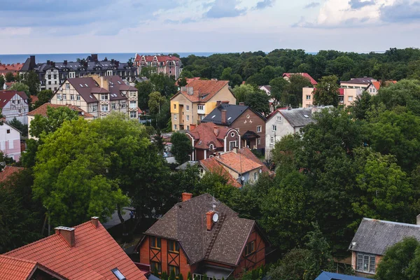 Άποψη Ενός Zelenogradsk Πρώην Cranz Παράκτιο Θέρετρο Zelenogradsky District Kaliningrad — Φωτογραφία Αρχείου