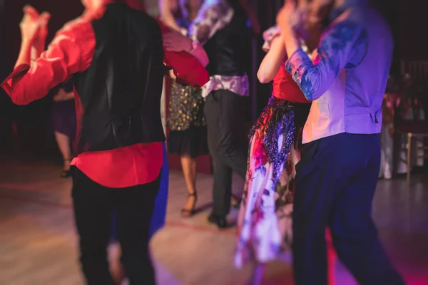 Parejas Bailando Baile Tradicional Latino Argentino Milonga Salón Baile Clase —  Fotos de Stock