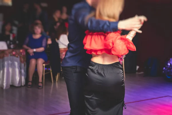 Páry Tančí Tradiční Latinskoargentinský Tanec Milonga Tanečním Sále Tango Salsa — Stock fotografie