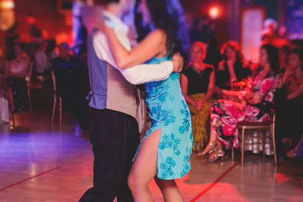 Casais Dançando Tradicional Latina Milonga Dança Argentina Salão Baile Tango — Fotografia de Stock