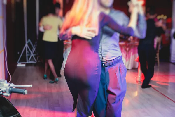 Ζευγάρια Χορεύουν Παραδοσιακό Latin Argentinian Χορό Milonga Στην Αίθουσα Χορού — Φωτογραφία Αρχείου