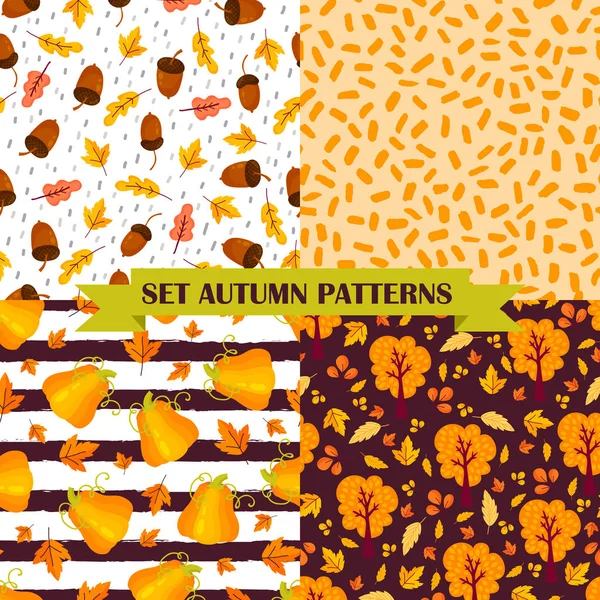 Sonbahar dallar ve yapraklar ile Seamless modeli beyaz arka plan üzerinde ayarlayın. Çiçek el süsleme sarı ve kırmızı renklerde çekilmiş. Parlak arka plan kumaş, duvar kağıdı ve kağıt baskı almak için. Vektör