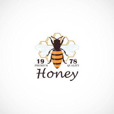 Bal Tarağı Logo Şablon Tasarım Vektörü, Amblem, Tasarım Konsepti, Yaratıcı Sembol, Simge Simgesi, Simge