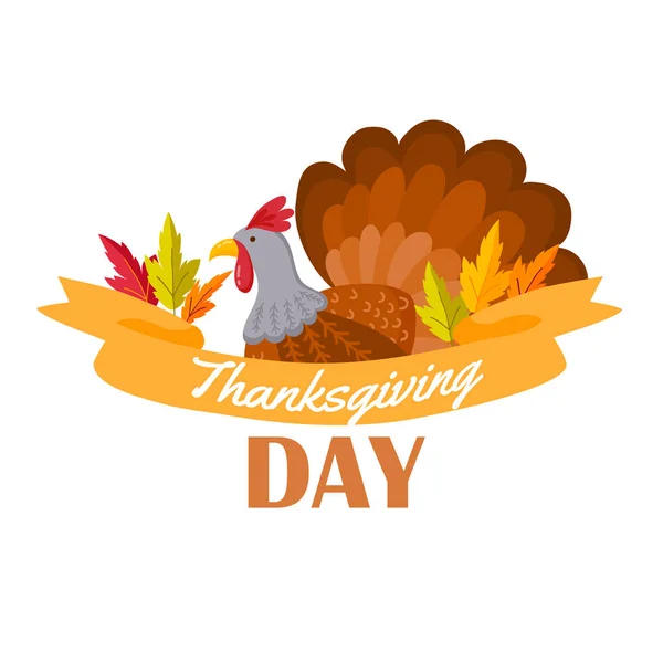 Happy Thanksgiving Day kaart ontwerpen met vakantie objecten. — Stockvector