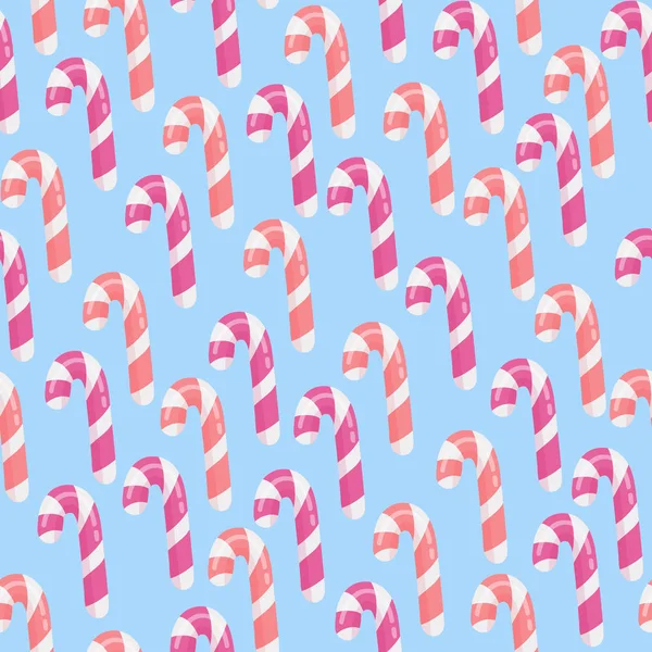 Candy seamless christmas pattern. Vector winter holidays print for textile, wallpaper, fabric. — Stockový vektor