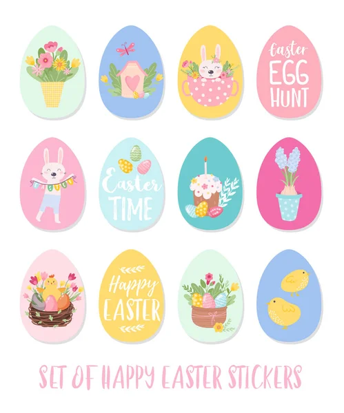 Easter eggs for Easter holidays design. Happy Easter day vector clip art for your design project. Vector icons flat style.