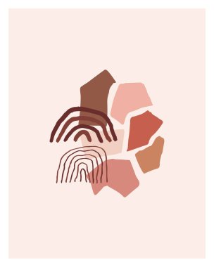 Duvar dekorasyonu için yaratıcı minimalist elle boyanmış resimler