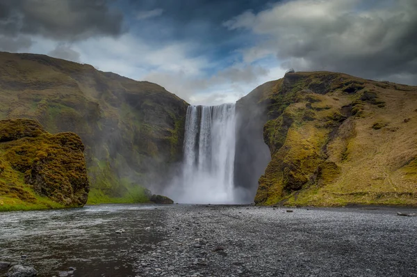 Skogafoss Vízesés Dél Izlandon Skogar Város Közelében Izland — Stock Fotó