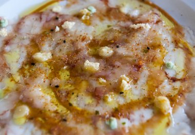 Karides yağlı karides carpaccio.