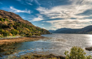 İskoçya 'daki Eilean Donan Kalesi' nden görüntüler.-