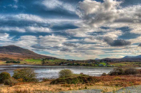 Uitzicht Stad Portree Schotland — Stockfoto