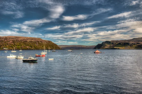 Portree Είναι Πρωτεύουσα Και Μεγαλύτερη Πόλη Στη Νήσο Skye Στην — Φωτογραφία Αρχείου