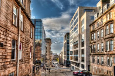 Blythswood Caddesi. İskoçya 'nın Glasgow kenti, İngiltere.