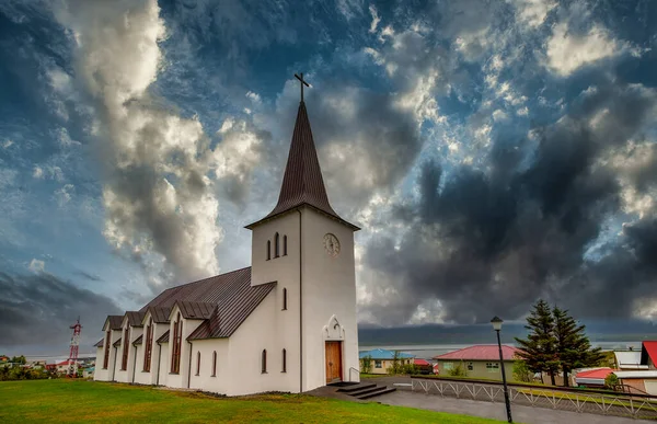 Borgarneskirkja Church Borgarnes Iceland Icelandic Church — Stock Photo, Image