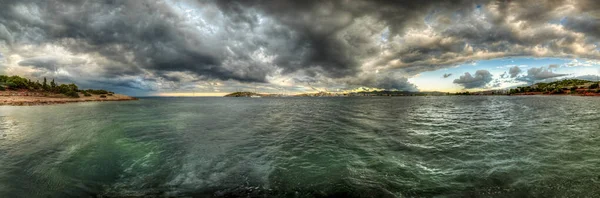 Talamanca Öböl Talamanca Egy Hosszú Homokos Strand Ibiza Kikötője Melletti — Stock Fotó