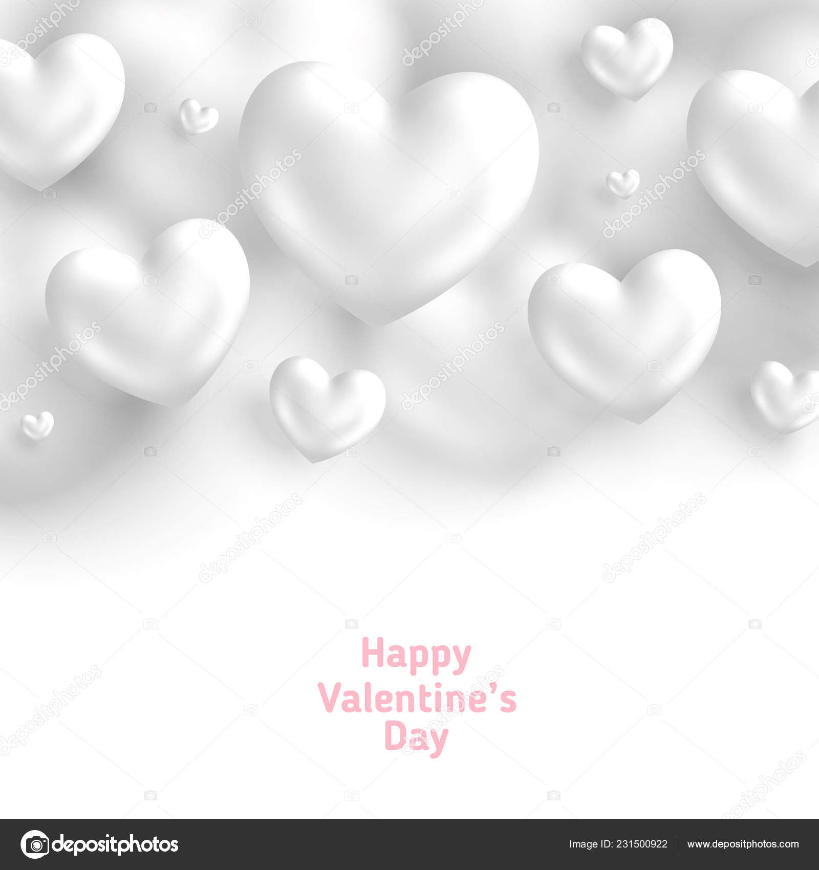 White Hearts For Valentines Day Vector Image By C Kotoffei Vector Stock