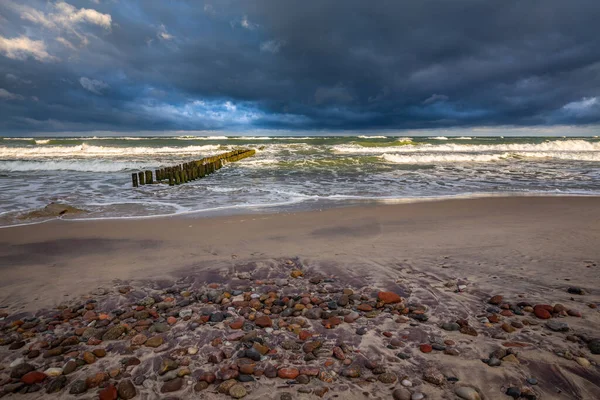 Baltic Sea Polish Coast Wavebreaker — Stock Photo, Image