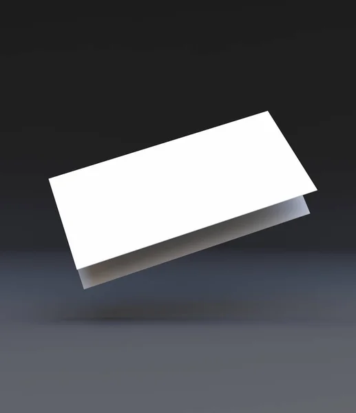 DL ikiye katlanmış broşür mockup, Dl broşür, Dl el ilanı, 3d renderin
