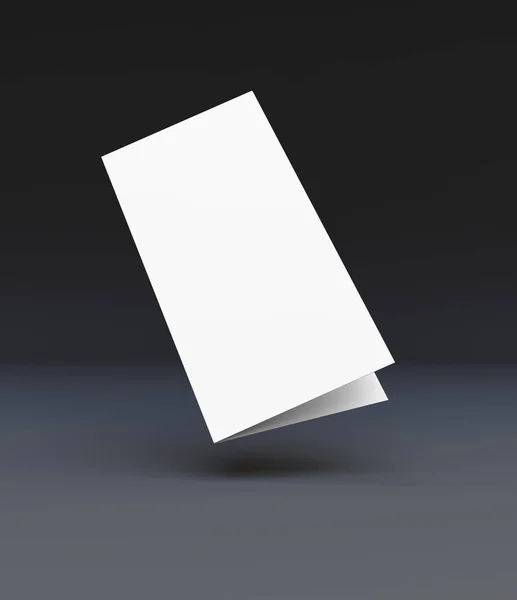 DL ikiye katlanmış broşür mockup, Dl broşür, Dl el ilanı, 3d renderin