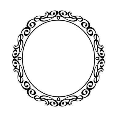 Zarif çerçeve. Vektör çizim.