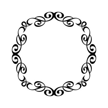 Zarif çerçeve. Vektör çizim.