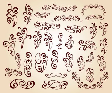 Tasarım öğeleri kümesi. Vektör çizim