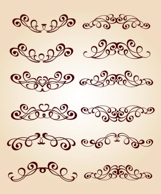 Tasarım öğeleri kümesi. Vektör çizim