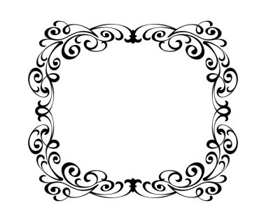 Zarif çerçeve. Vektör çizim.