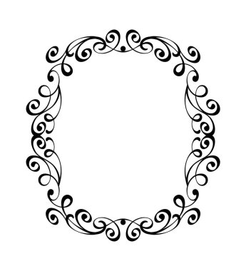 Zarif çerçeve. Vektör çizim.
