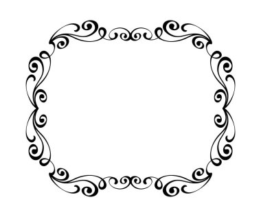 Zarif çerçeve. Vektör çizim.