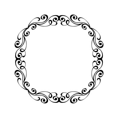 Zarif çerçeve. Vektör çizim.