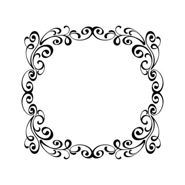 Zarif çerçeve. Vektör çizim.
