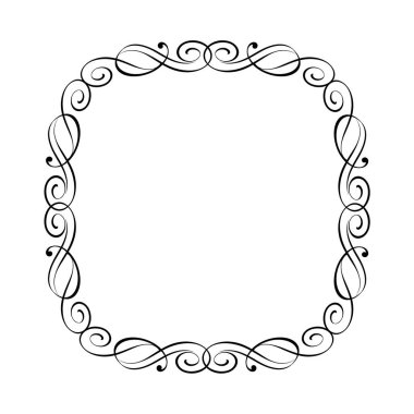 Zarif çerçeve. Vektör çizim.