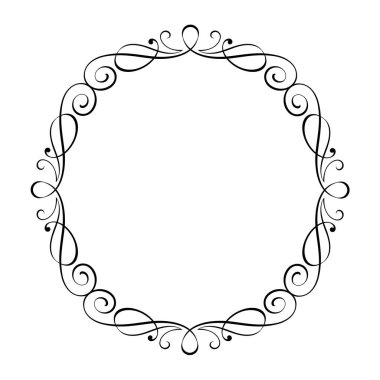 Zarif çerçeve. Vektör çizim.