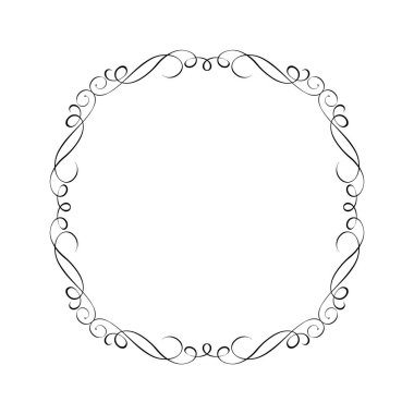 Zarif çerçeve. Vektör çizim.