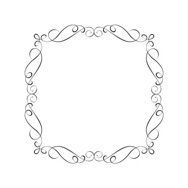 Zarif çerçeve. Vektör çizim.