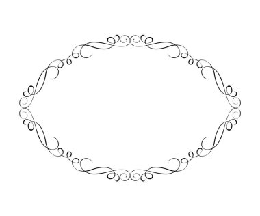 Zarif çerçeve. Vektör çizim.