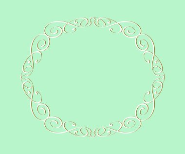 Zarif çerçeve. Vektör çizim.