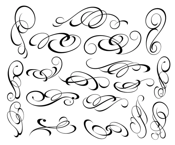 Kaligrafi zarif tasarım unsurları. Vektör çizim.