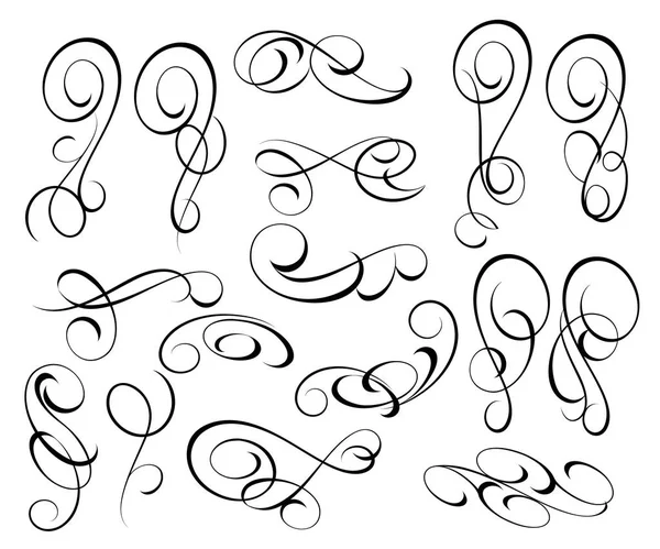 Tasarım öğeleri kümesi. Vektör çizim. Siyah beyaz. 