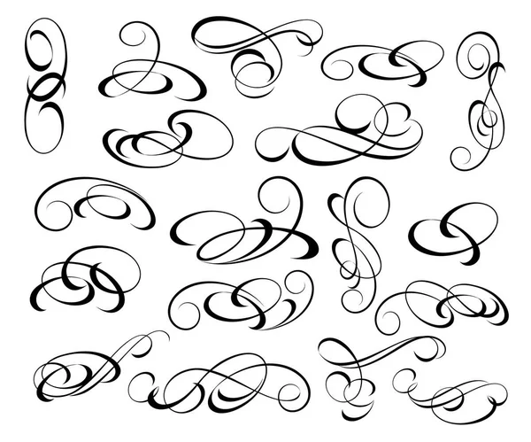 Tasarım öğeleri kümesi. Vektör çizim. Siyah beyaz. 