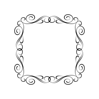 Zarif çerçeve. Vektör çizim.
