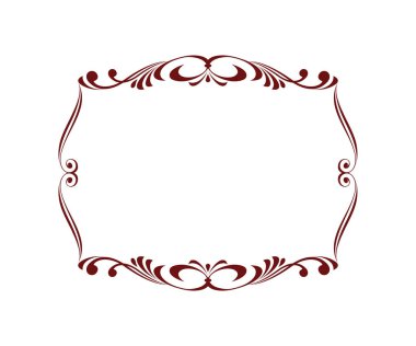 Çerçeve zarif antika. Vektör illüstrasyonu.