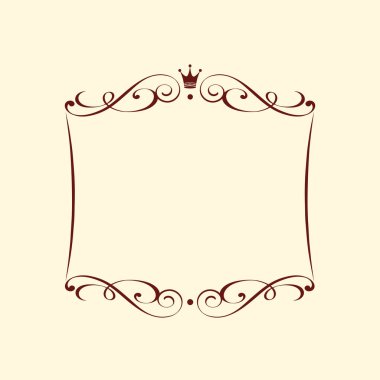 Kraliyet çerçeve. Vektör çizim.