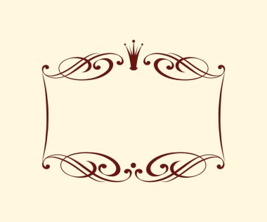 Kraliyet çerçeve. Vektör çizim.